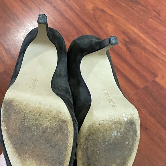 Boutique 9 Btalynda gray peep toe suede high heels - Picture 9 of 14